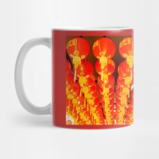 Red lantern roof decoration for Chinese New Year 2 Mug